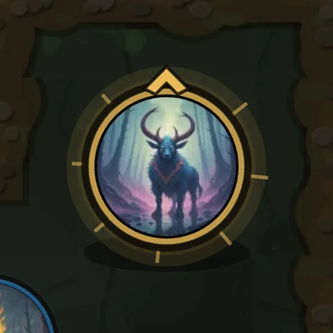 A roaming world boss marker on the Among Demons world map